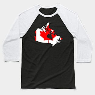 CANADA Map Flag, I love Canada, Beautiful Canada.. Baseball T-Shirt